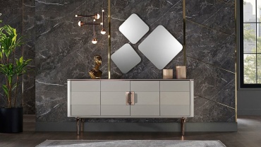 Комод BELLONA Larissa, 193x49x84 см, белый