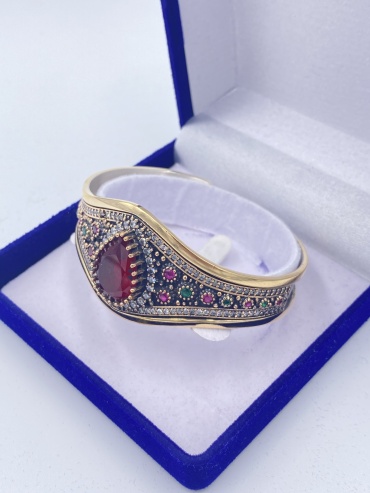 ADILZHAN GOLD kh00775 длина 18 см, вес 34.56 г серебро, плетение отсутствует