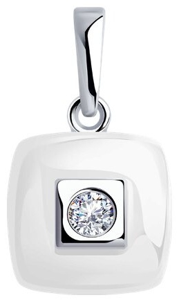 Подвеска Diamant 94-130-01278-2 вес 2.06 г серебро, керамика