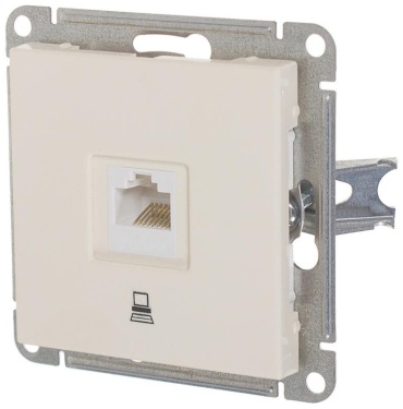 Розетка компьютерная встраиваемая Schneider Electric W59 RJ45 UTP cat 5e цвет слоновая кость