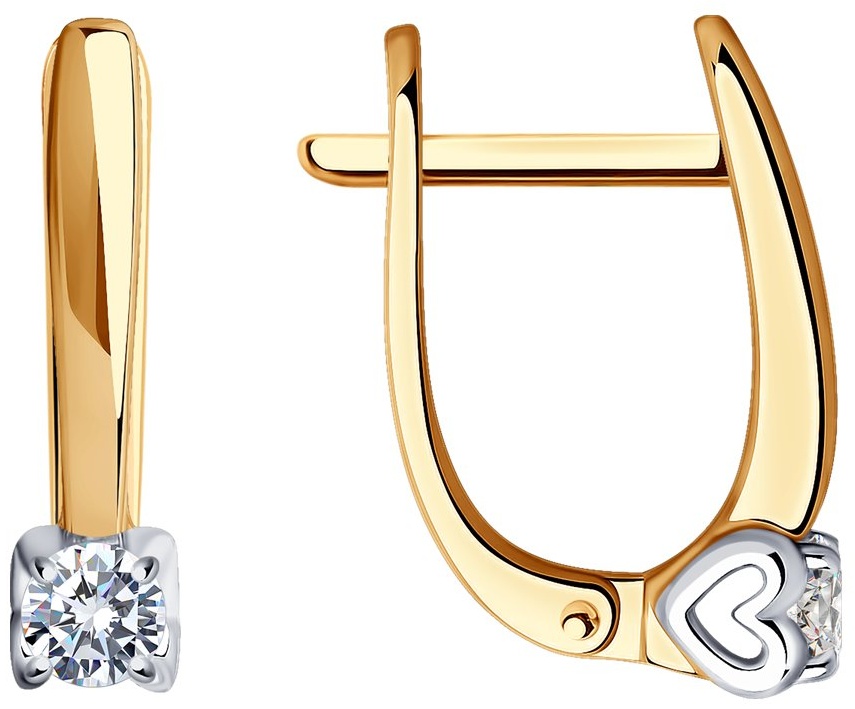 Серьги SOKOLOV EAR-SO-585-634631 вес 1.96 г золото, бриллиант