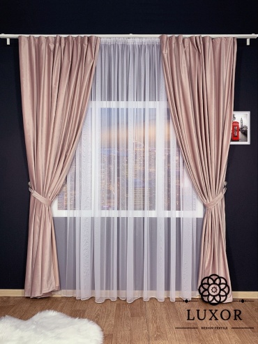 Комплект LUXOR Textile 200x270 см 2 шт, сетка, велюр, сиреневый