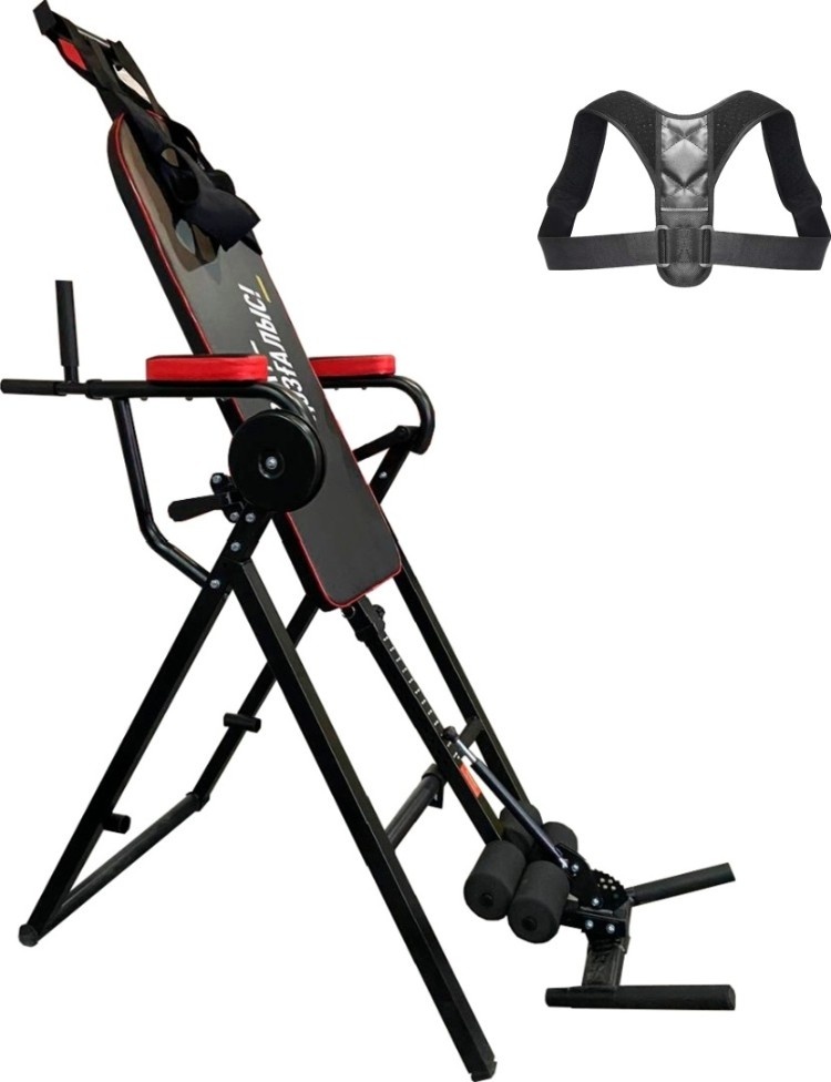 Инверсионный стол ersport inversion table elite черный красный