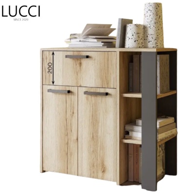 Комод LUCCI 165493585, 73x33x75 см, бежевый, графит