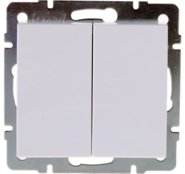 Выключатель клавишный Lezard Lezard Rain 703-0288-101, белый