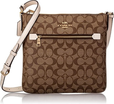 Сумка планшет Coach натуральная кожа коричневый