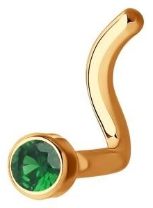 Нострил SOKOLOV для носа вес 0.19 г золото, фианит