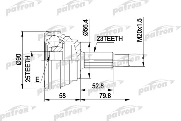 PATRON шрус PCV1316