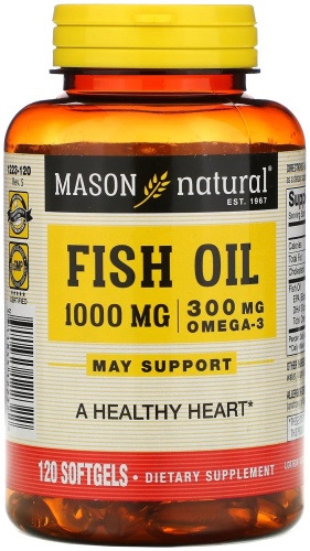Mason Natural рыбий жир Fish Oil 1000 мг 120 капсул