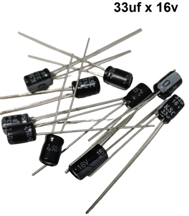 Конденсатор электролитический 33uf 16v 16 В, 10 шт.