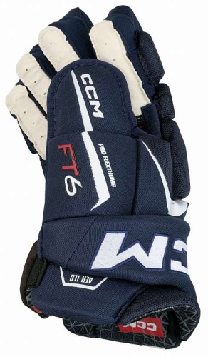 CCM Перчатки CCM JetSpeed S23 FT6 SR NVWH 13 сине-белые белый, синий 13