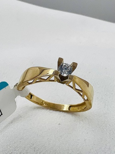Raia Gold 0967 размер 19 вес 2.33 г золото, фианит