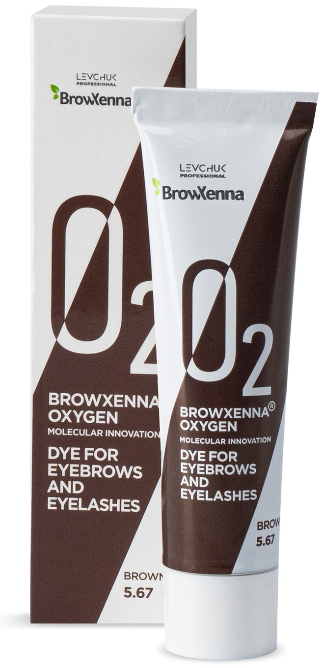 Levchuk Professional BrowXenna Oxygen O2 краска 5.67 Brown 15 мл