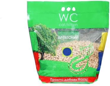 WC Cat/Kitten древесный впитывающий 14 л