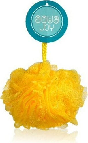 AQUA JOY мочалка для тела, универсальное желтый 1 шт