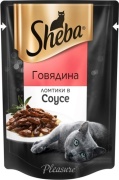 Sheba кусочки в соусе говядина 75 г 28 шт