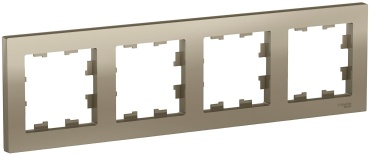 Рамка 4-м AtlasDesign универс. шампань SchE ATN000504