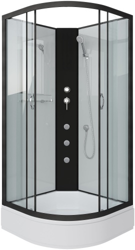 Душевая кабина Niagara NG-6702-14BKG, 200х100 см, средний поддон