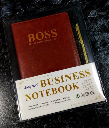 Блокнот Jooydoo Boss, A5, 140 листов, бордовый