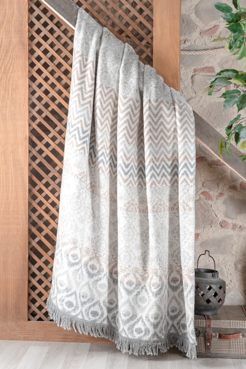Плед Arya Home Collection 200х220 см, хлопок, акрил, полиэстер, мультиколор
