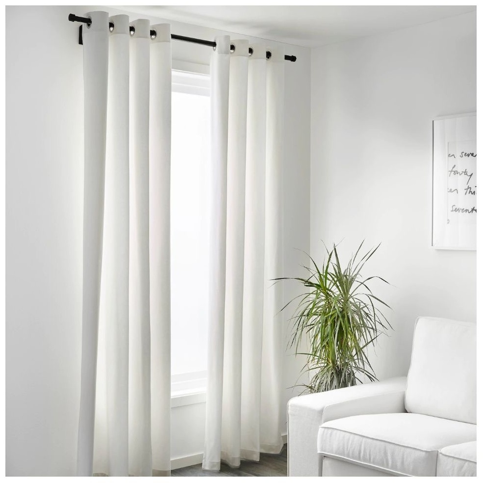 Портьеры Rayan 200x270 см 2 шт, велюр, белый