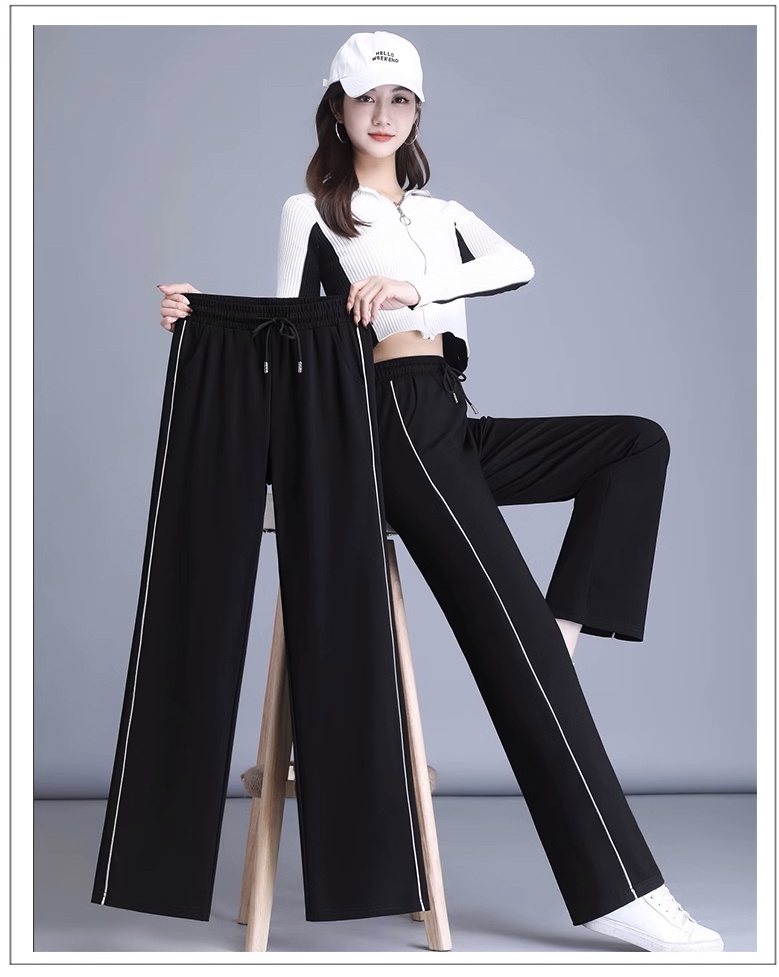 Повседневные брюки Fashion черный, белый
