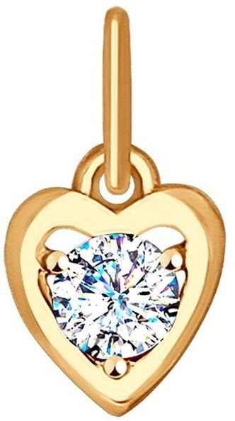 Подвеска kari jewelry b2300500 вес 0.51 г золото, фианит