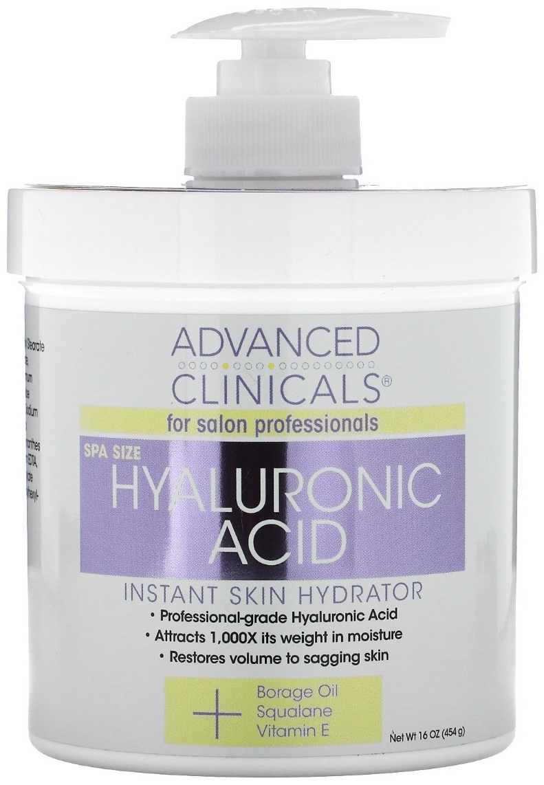 Advanced Clinicals Hyaluronic Acid Instant Skin Hydrator крем для рук 454 г
