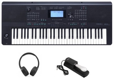 Синтезатор Medeli AK603 + наушники и педаль черный