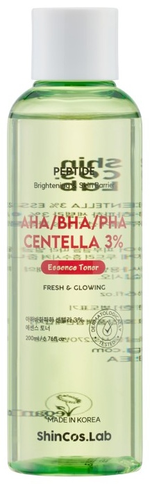 ShinCos Lab тонер AHA/BHA/PHA Centella 3% 200 мл