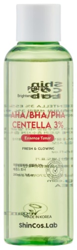 ShinCos Lab тонер AHA/BHA/PHA Centella 3% 200 мл