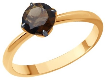 Diamant 51-310-01767-4_175 размер 17.5 вес 1.975 г золото, раухтопаз