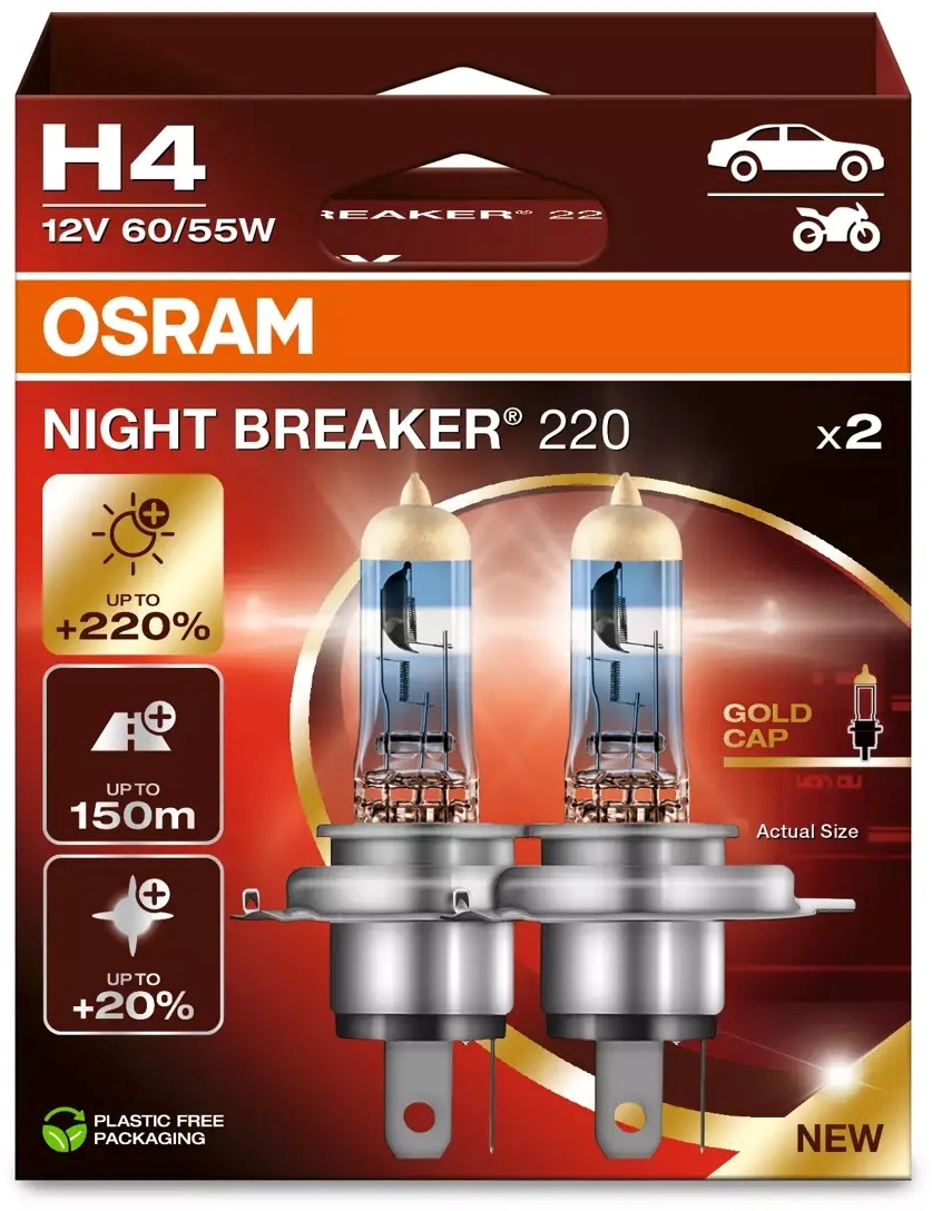 Osram 64193NB220-2HB галогенная H4, 2 шт