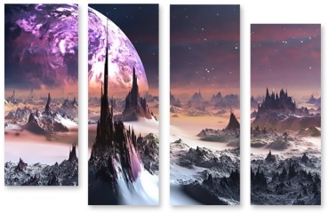 Seven Art 1915 Космическая жизнь 150x106 см