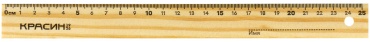 Линейка КРАСИН KP-25003, 25 см, 1 шт, дерево, бежевый