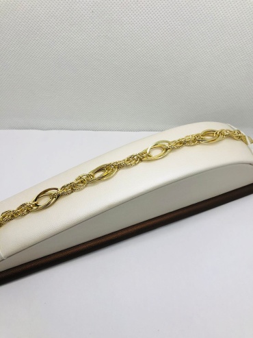 NN GOLD NN-82/462 длина 19 см, вес 5.64 г золото, плетение тройной шопард