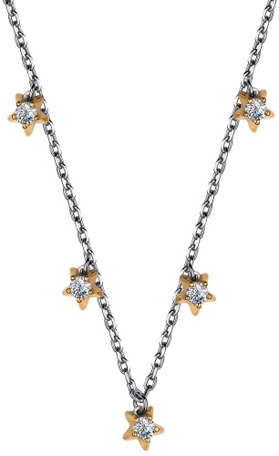 Колье АЛЬКОР 06-2610/00СВ-18 длина 42 см вес 3 г серебро, фианит Swarovski
