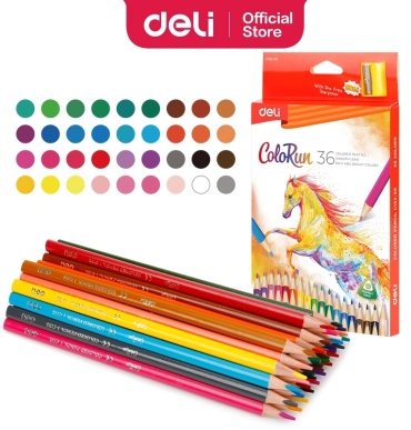 Цветной карандаш DELI форма трехгранная 36 шт