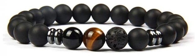Busina Dzi Pvl длина 18 см натуральный камень, агат, гематит, тигровый глаз, шунгит, лава