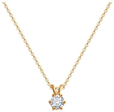 Колье Diamant 51-270-02375-1_40 длина 40 см вес 2.37 г золото, бриллиант
