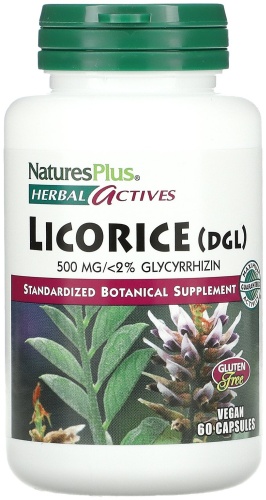 NaturesPlus БАД licorice (DGL) 60 капсул