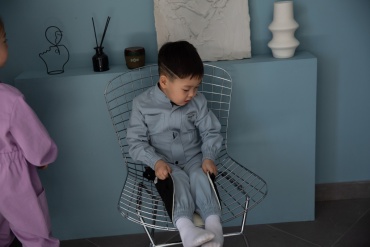 Джинсовый комбинезон WOW KIDS бирюзовый