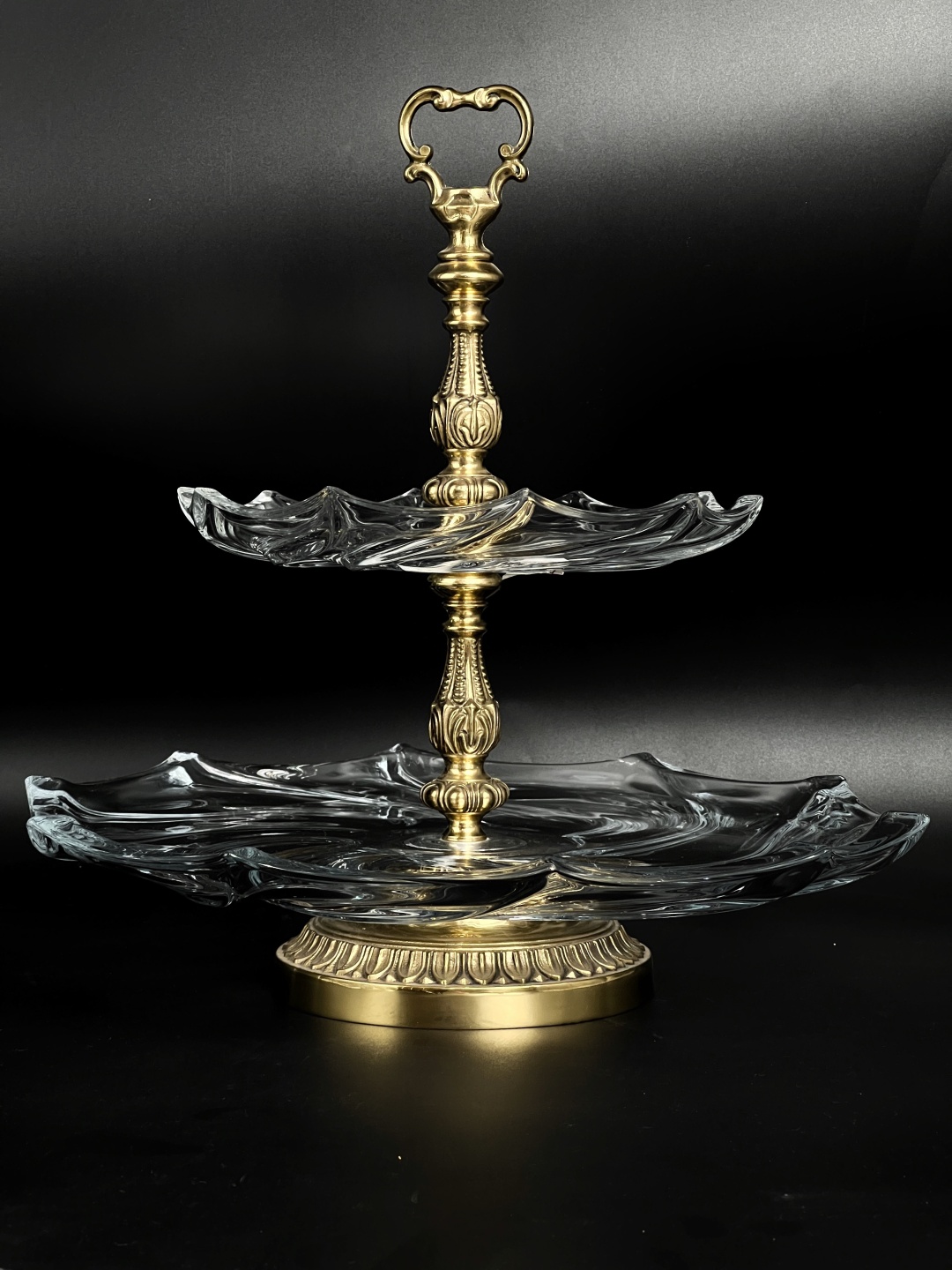 Этажерка Gold Crystal 1 шт, хрусталь, 32х32 см