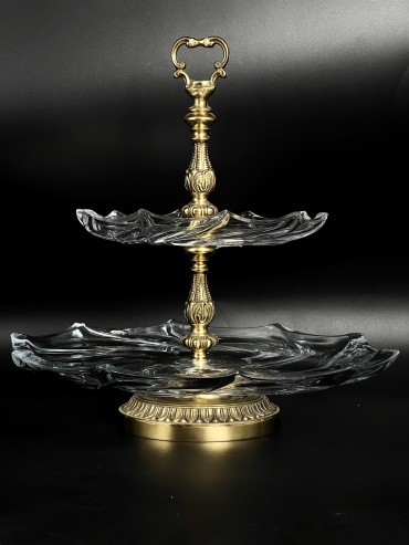 Этажерка Gold Crystal 1 шт, хрусталь, 32х32 см