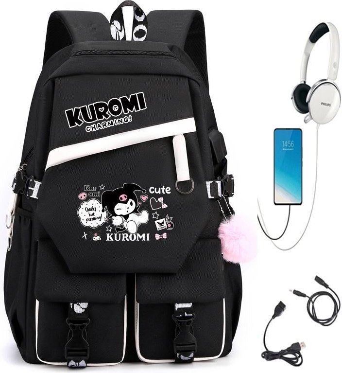 Рюкзак Kuromi оксфорд черный