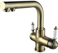 Смеситель для кухни (мойки) Lemark LM4861B, двухзахватный