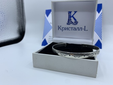 Кристалл-L Г-004 длина 18 см, вес 14 г серебро, плетение отсутствует