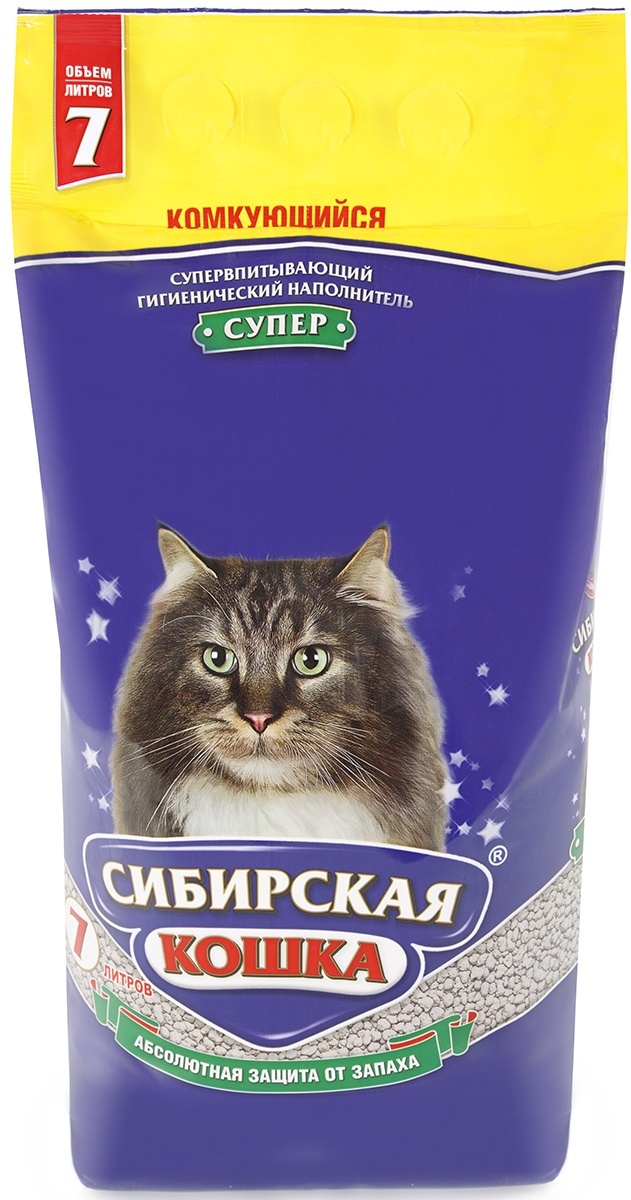 Купить Наполнитель Сибирская Кошка Супер комкующийся 7 л в кредит в ...