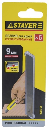 STAYER лезвие для монтажного ножа 0905-S5 5 шт