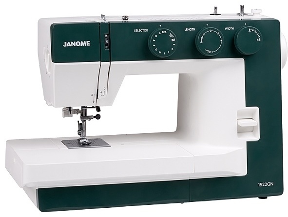 Швейная машина Janome 1522 GN белый, зеленый